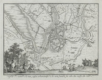 KG 12051
<br/>
Landkaart, beleg. van Sas van Gent door F.Hendrik, 1644.
<br/>
<em>Picart, Bernard (1673-1733)</em>